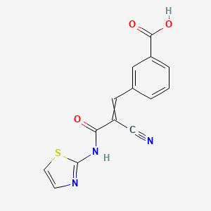3-{2-Cyano-2-[(1,3-thiazol-2-yl)carbamoyl]eth-1-en-1-yl}benzoic acid