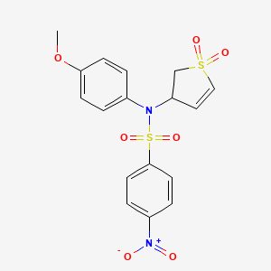 N-(1,1-dioxo-2,3-dihydrothiophen-3-yl)-N-(4-methoxyphenyl)-4-nitrobenzenesulfonamide