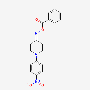 molecular formula C18H17N3O4 B2736658 Benzoic acid [[1-(4-nitrophenyl)-4-piperidinylidene]amino] ester CAS No. 339010-16-1