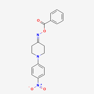 molecular formula C18H17N3O4 B2736658 [1-(4-nitrophenyl)piperidin-4-ylidene]amino benzoate CAS No. 339010-16-1