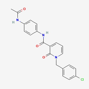 molecular formula C21H18ClN3O3 B2736668 N-(4-acetamidophenyl)-1-(4-chlorobenzyl)-2-oxo-1,2-dihydropyridine-3-carboxamide CAS No. 941903-17-9
