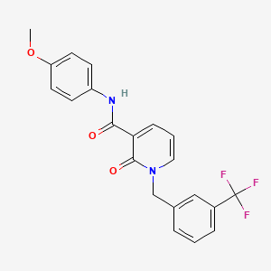 N-(4-methoxyphenyl)-2-oxo-1-[[3-(trifluoromethyl)phenyl]methyl]pyridine-3-carboxamide