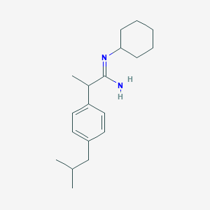 molecular formula C19H30N2 B273667 N-cyclohexyl-2-(4-isobutylphenyl)propanimidamide 