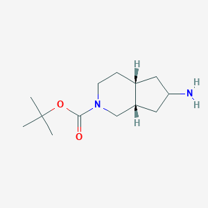 Tert-butyl (4aR,7aS)-6-amino-1,3,4,4a,5,6,7,7a-octahydrocyclopenta[c]pyridine-2-carboxylate