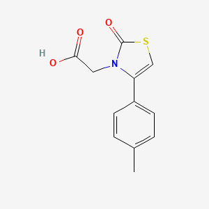 molecular formula C12H11NO3S B2736671 2-[4-(4-Methylphenyl)-2-oxo-2,3-dihydro-1,3-thiazol-3-yl]acetic acid CAS No. 923105-85-5