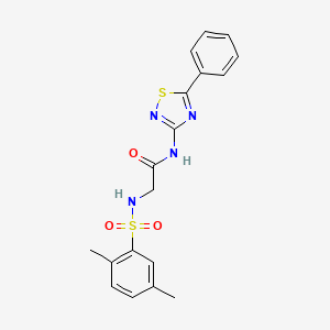 2-(2,5-dimethylbenzenesulfonamido)-N-(5-phenyl-1,2,4-thiadiazol-3-yl)acetamide