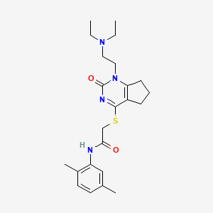 2-((1-(2-(diethylamino)ethyl)-2-oxo-2,5,6,7-tetrahydro-1H-cyclopenta[d]pyrimidin-4-yl)thio)-N-(2,5-dimethylphenyl)acetamide