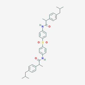 molecular formula C38H44N2O4S B273669 2-(4-isobutylphenyl)-N-{4-[(4-{[2-(4-isobutylphenyl)propanoyl]amino}phenyl)sulfonyl]phenyl}propanamide 
