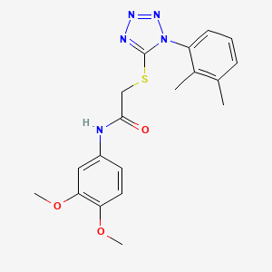 molecular formula C19H21N5O3S B2736699 N-(3,4-二甲氧基苯基)-2-[1-(2,3-二甲基苯基)噻唑-5-基]硫醇乙酰胺 CAS No. 904818-09-3