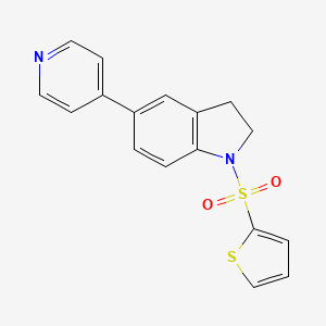5-(Pyridin-4-yl)-1-(thiophen-2-ylsulfonyl)indoline
