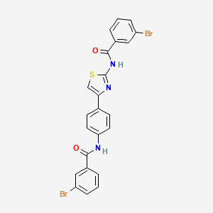 molecular formula C23H15Br2N3O2S B2736714 3-溴-N-[4-(2-[(3-溴苯甲酰)氨基]-1,3-噻唑-4-基)苯基]苯甲酰胺 CAS No. 325986-45-6