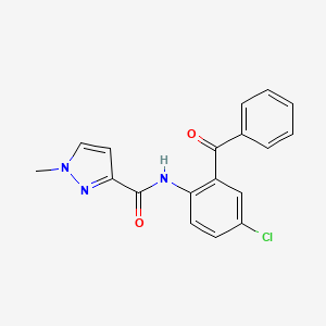 molecular formula C18H14ClN3O2 B2736717 N-(2-benzoyl-4-chlorophenyl)-1-methyl-1H-pyrazole-3-carboxamide CAS No. 1052631-29-4