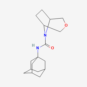 molecular formula C17H26N2O2 B2736718 (1R,5S)-N-((3S,5S,7S)-adamantan-1-yl)-3-oxa-8-azabicyclo[3.2.1]octane-8-carboxamide CAS No. 1396708-78-3