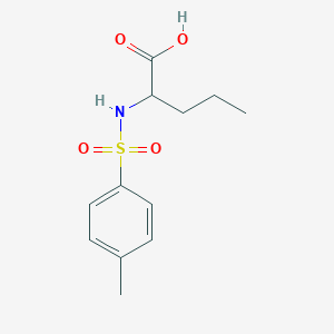 molecular formula C12H17NO4S B2736719 2-[(4-甲基苯基)磺酰氨基]戊酸 CAS No. 1176003-76-1