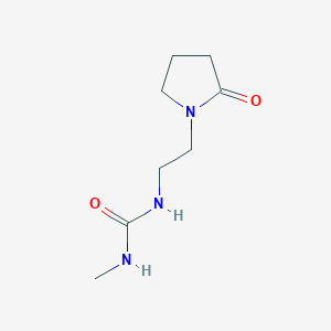 molecular formula C8H15N3O2 B273672 1-Methyl-3-[2-(2-oxopyrrolidin-1-yl)ethyl]urea 
