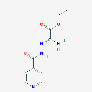 molecular formula C10H12N4O3 B273673 Ethyl 2-amino-2-(pyridine-4-carbonylhydrazinylidene)acetate 