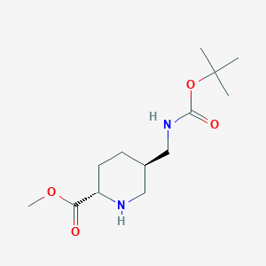 Methyl (2S,5R)-5-[[(2-methylpropan-2-yl)oxycarbonylamino]methyl]piperidine-2-carboxylate