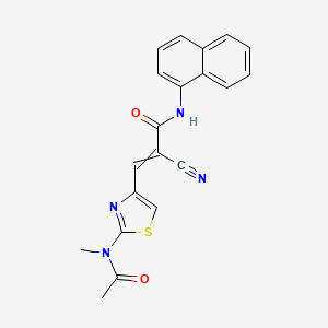 2-cyano-3-[2-(N-methylacetamido)-1,3-thiazol-4-yl]-N-(naphthalen-1-yl)prop-2-enamide