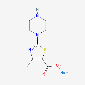Sodium 4-methyl-2-(piperazin-1-yl)-1,3-thiazole-5-carboxylate