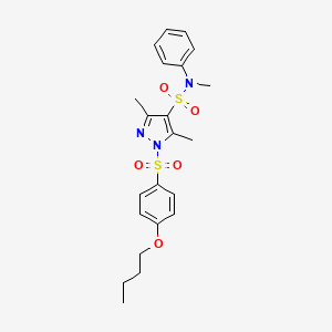 1-(4-butoxybenzenesulfonyl)-N,3,5-trimethyl-N-phenyl-1H-pyrazole-4-sulfonamide