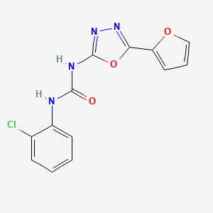 molecular formula C13H9ClN4O3 B2736759 1-(2-Chlorophenyl)-3-(5-(furan-2-yl)-1,3,4-oxadiazol-2-yl)urea CAS No. 1210245-76-3