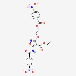 Ethyl 5-[(4-nitrobenzoyl)amino]-3-{2-[(4-nitrobenzoyl)oxy]ethoxy}-4-isoxazolecarboxylate