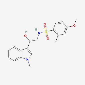 N-(2-hydroxy-2-(1-methyl-1H-indol-3-yl)ethyl)-4-methoxy-2-methylbenzenesulfonamide