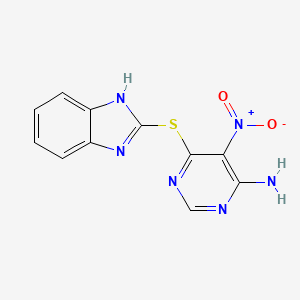6-(1H-benzimidazol-2-ylsulfanyl)-5-nitropyrimidin-4-amine