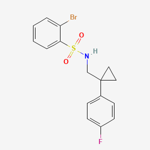 2-bromo-N-((1-(4-fluorophenyl)cyclopropyl)methyl)benzenesulfonamide