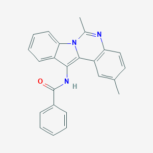 molecular formula C24H19N3O B273678 N-(2,6-dimethylindolo[1,2-c]quinazolin-12-yl)benzamide 