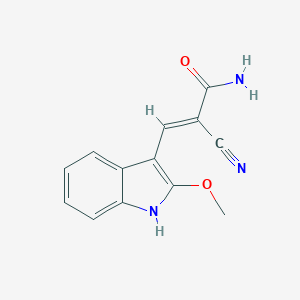 molecular formula C13H11N3O2 B273679 2-cyano-3-(2-methoxy-1H-indol-3-yl)acrylamide 