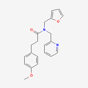 molecular formula C21H22N2O3 B2736799 N-(furan-2-ylmethyl)-3-(4-methoxyphenyl)-N-(pyridin-2-ylmethyl)propanamide CAS No. 1286704-80-0