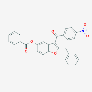 molecular formula C29H19NO6 B273680 [2-Benzyl-3-(4-nitrobenzoyl)-1-benzofuran-5-yl] benzoate 