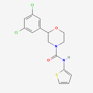 molecular formula C15H14Cl2N2O2S B2736802 2-(3,5-dichlorophenyl)-N-(thiophen-2-yl)morpholine-4-carboxamide CAS No. 1421484-71-0