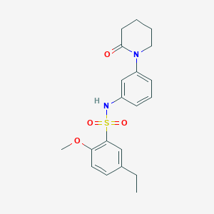 molecular formula C20H24N2O4S B2736807 5-乙基-2-甲氧基-N-(3-(2-氧代哌啶-1-基)苯基)苯磺酰胺 CAS No. 1210033-61-6