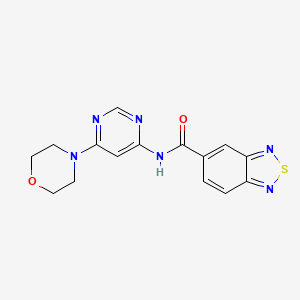 molecular formula C15H14N6O2S B2736812 N-(6-吗啉基嘧啶-4-基)苯并[c][1,2,5]噻二唑-5-甲酰胺 CAS No. 1396811-58-7