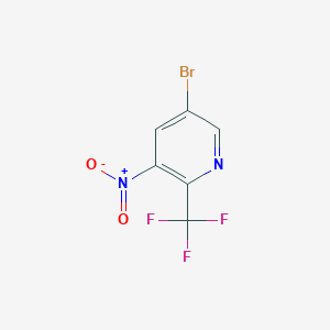 molecular formula C6H2BrF3N2O2 B2736817 5-溴-3-硝基-2-(三氟甲基)吡啶 CAS No. 1211540-75-8