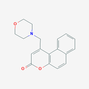 molecular formula C18H17NO3 B2736820 1-(吗啉-4-基甲基)苯并[f]咔曼-3-酮 CAS No. 844648-48-2