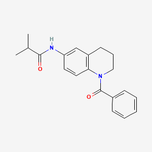 molecular formula C20H22N2O2 B2736825 N-(1-benzoyl-3,4-dihydro-2H-quinolin-6-yl)-2-methylpropanamide CAS No. 487018-75-7