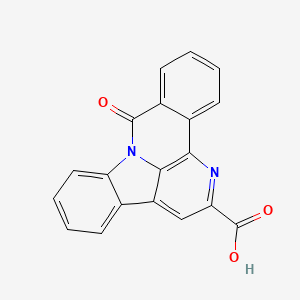 molecular formula C19H10N2O3 B2736828 8-Oxo-8H-benzo[c]indolo[3,2,1-ij][1,5]naphthyridine-2-carboxylic acid CAS No. 904504-42-3