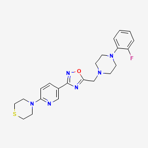 5-((4-(2-Fluorophenyl)piperazin-1-yl)methyl)-3-(6-thiomorpholinopyridin-3-yl)-1,2,4-oxadiazole