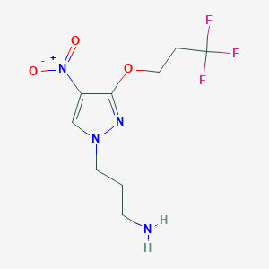 3-[4-nitro-3-(3,3,3-trifluoropropoxy)-1H-pyrazol-1-yl]propan-1-amine