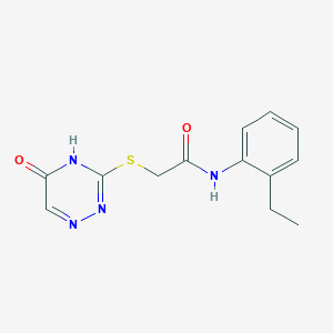 molecular formula C13H14N4O2S B2736844 N-(2-ethylphenyl)-2-((5-oxo-4,5-dihydro-1,2,4-triazin-3-yl)thio)acetamide CAS No. 877433-06-2