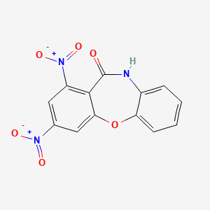 molecular formula C13H7N3O6 B2736852 1,3-二硝基二苯并[b,f][1,4]噁氮杂环庚啉-11(10H)-酮 CAS No. 309735-46-4