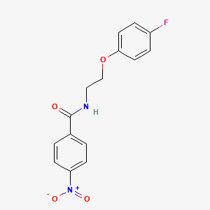 molecular formula C15H13FN2O4 B2736863 N-[2-(4-氟苯氧基)乙基]-4-硝基苯甲酰胺 CAS No. 1105209-97-9
