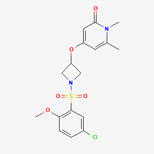 4-((1-((5-chloro-2-methoxyphenyl)sulfonyl)azetidin-3-yl)oxy)-1,6-dimethylpyridin-2(1H)-one
