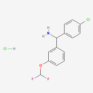 (4-Chlorophenyl)(3-(difluoromethoxy)phenyl)methanamine hydrochloride
