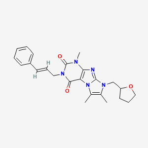 4,7,8-trimethyl-6-(oxolan-2-ylmethyl)-2-[(E)-3-phenylprop-2-enyl]purino[7,8-a]imidazole-1,3-dione