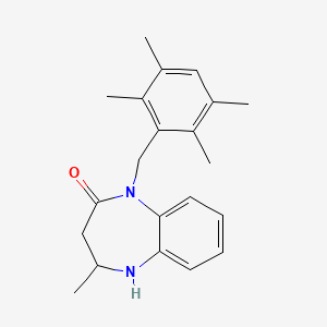 4-methyl-1-(2,3,5,6-tetramethylbenzyl)-4,5-dihydro-1H-benzo[b][1,4]diazepin-2(3H)-one