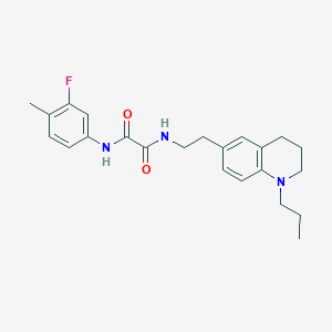 N1-(3-fluoro-4-methylphenyl)-N2-(2-(1-propyl-1,2,3,4-tetrahydroquinolin-6-yl)ethyl)oxalamide